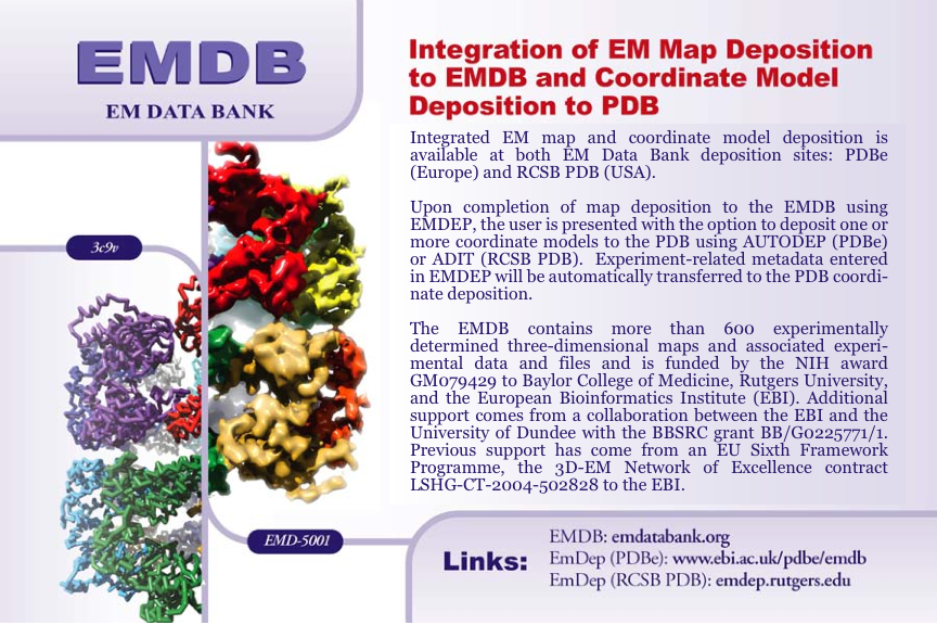 EMDB map + model deposition postcard